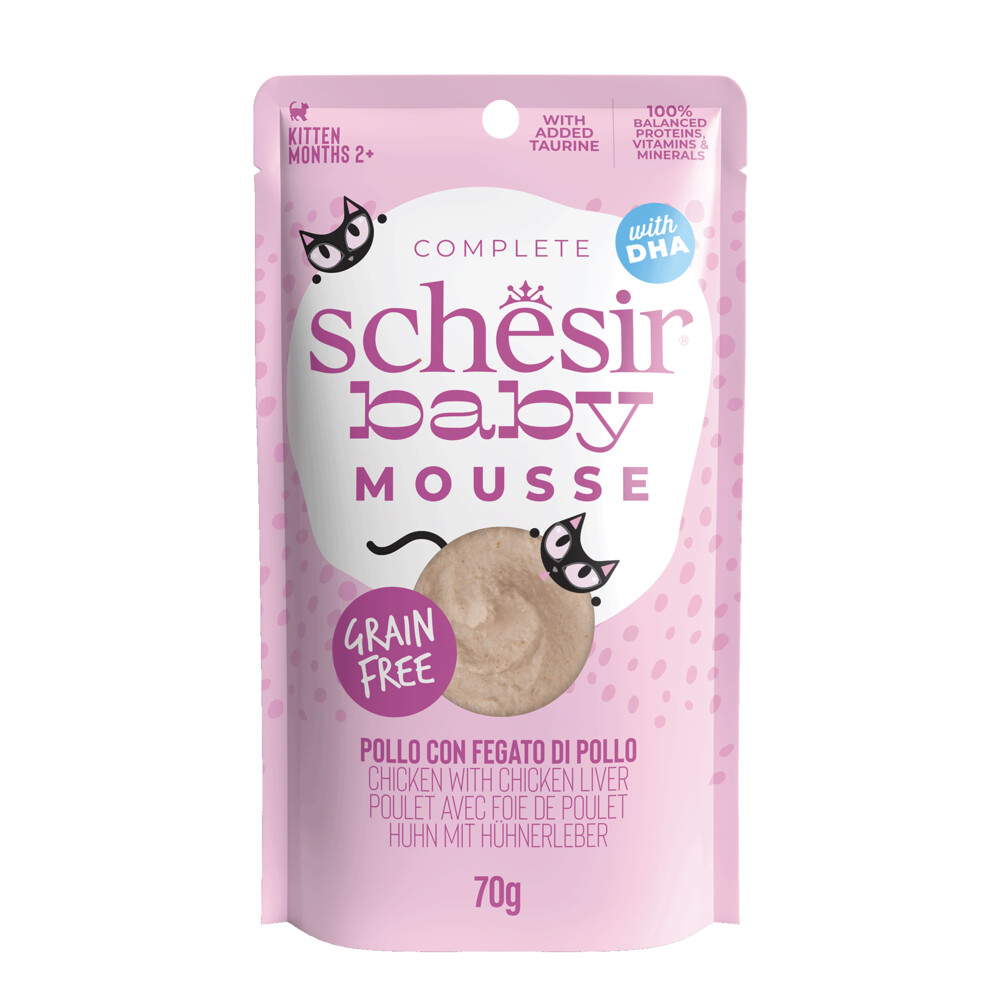 12x Schesir Baby Kitten Mousse Kip70 gr