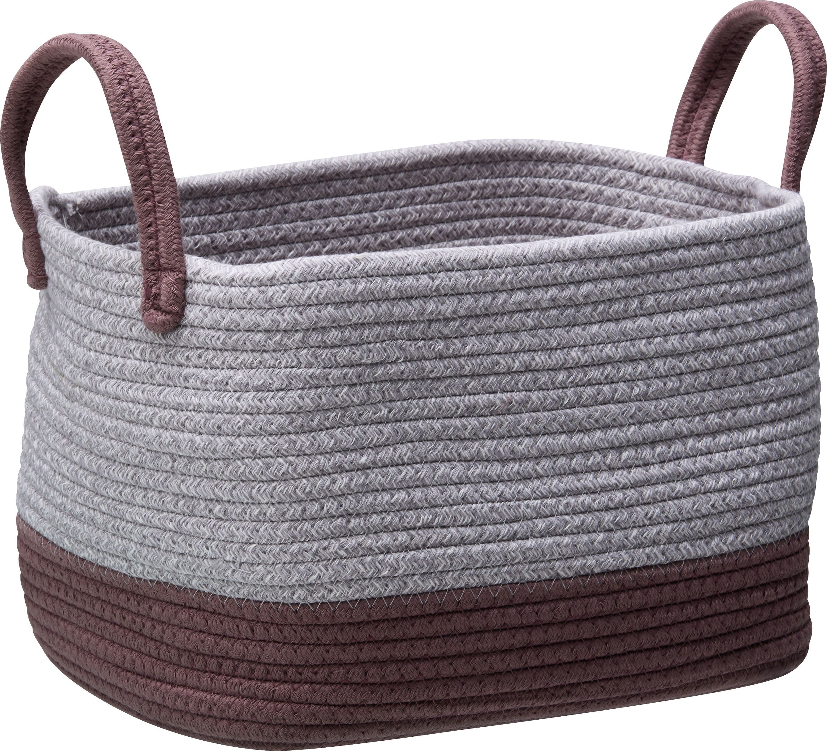 CLEA Korb taupe, grau 32x26x22 cm - Grau, Taupe / B: 26.0 cm x T: 32.0 cm x H: 22.0 cm