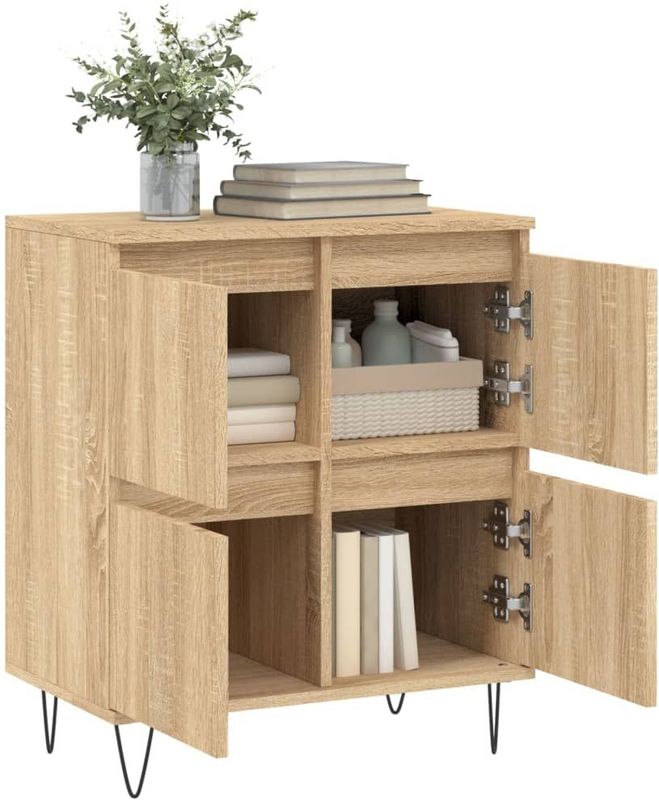 vidaXL - Dressoir - Hout - Sonoma Eikenkleurig - 60x35x70 cm