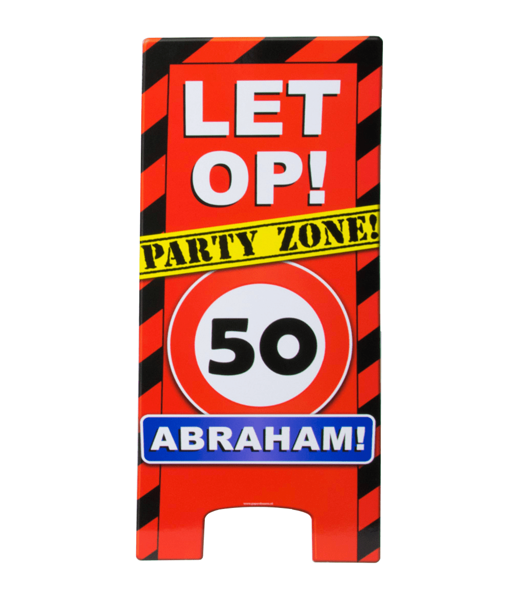 Abraham Warning Sign 50 jaar Verkeersbord 62,5cm