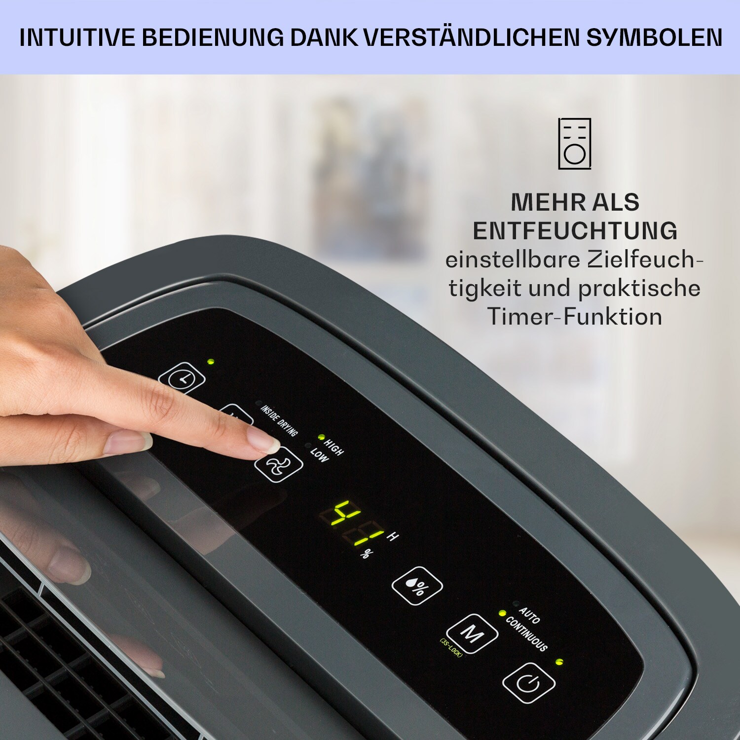 DryFy 20 Luftentfeuchter 420W 20l/d 230m³/h 40-50m² DrySelect 45dB