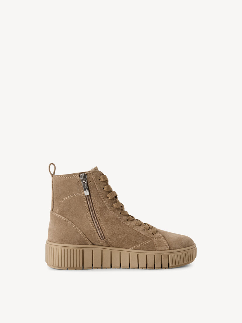 Leren Enkellaarsje - beige