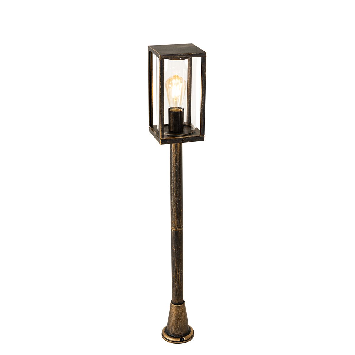 Vintage staande buitenlamp antiek goud 100 cm IP44 - Charlois