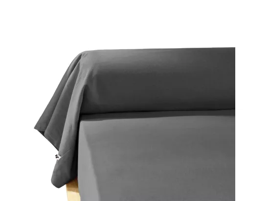 HEDDA - Taie de Traversin 85x185cm Flanelle de Coton Coloris Orage
