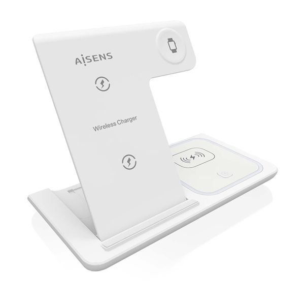AISENS Carregador Wireless 3-em-1 15W Branco