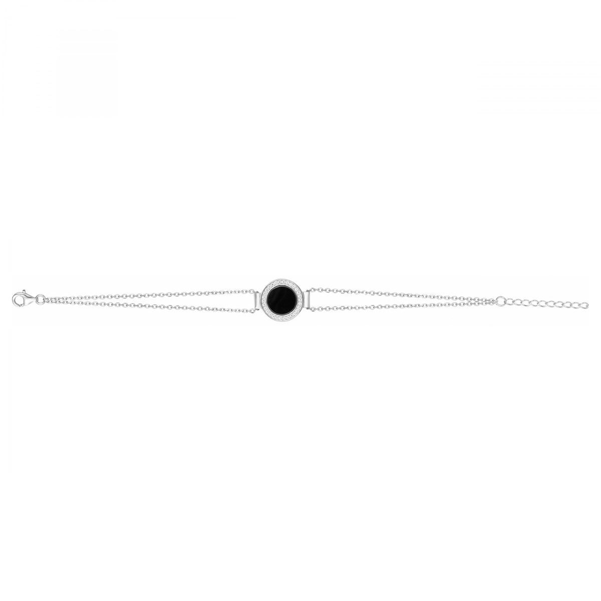 Bracelet en Argent avec oxyde de zirconium blanc