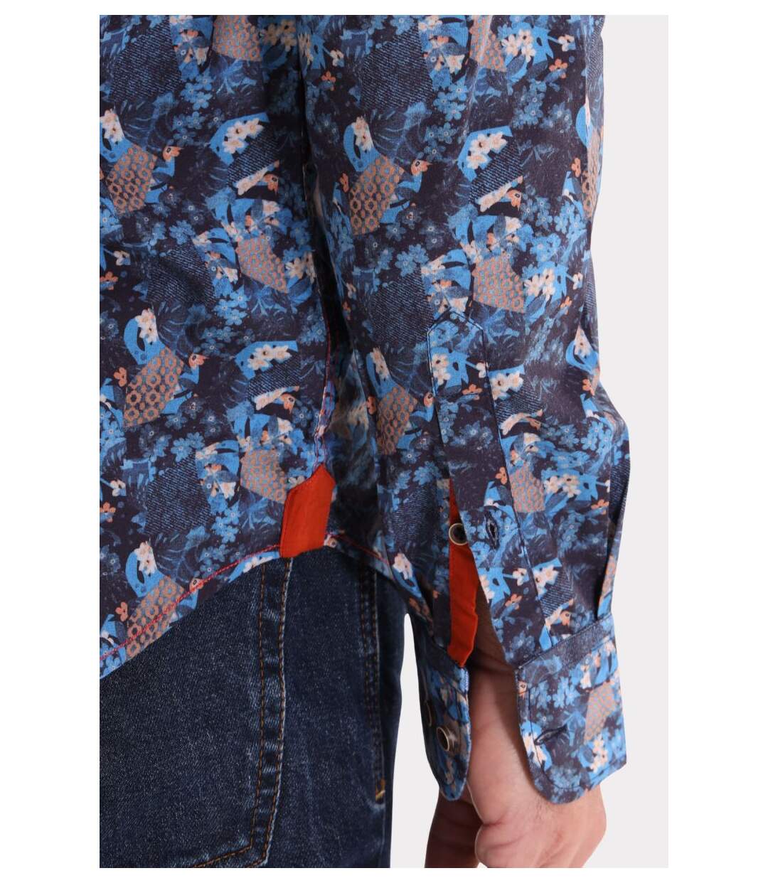 Chemise imprimée col boutonné
