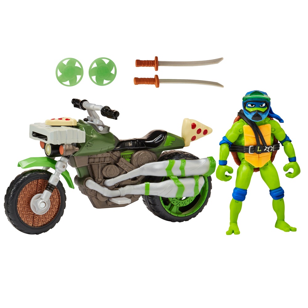 Teenage Mutant Ninja Turtles Mutant Mayhem - Ninja Kick Cycle mit Leonardo