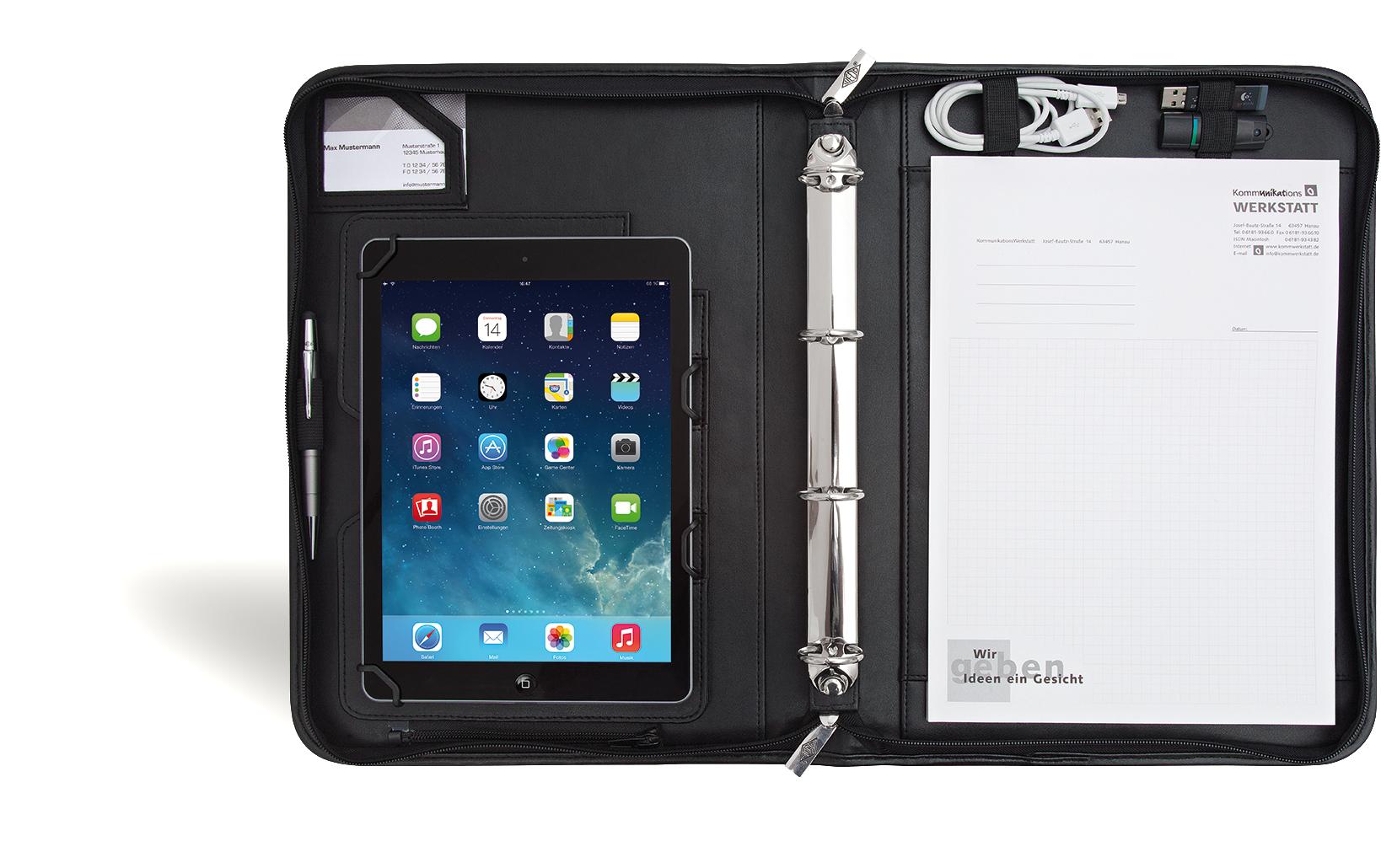 Tablet Book Cover Organizer A4Schreibmappe A4 mit Platz für Ihren Tablet-Computer