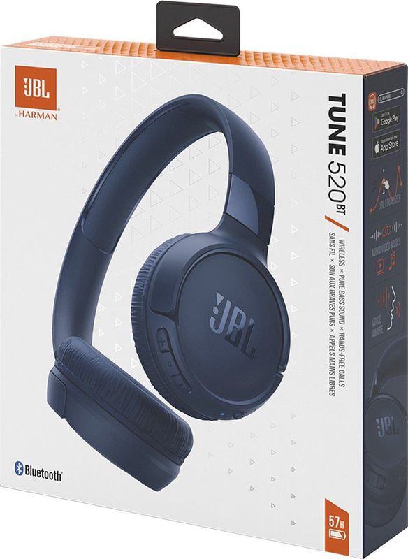 JBL - Tune 520bt - Draadloze On-Ear Koptelefoon - Blauw - Bluetooth