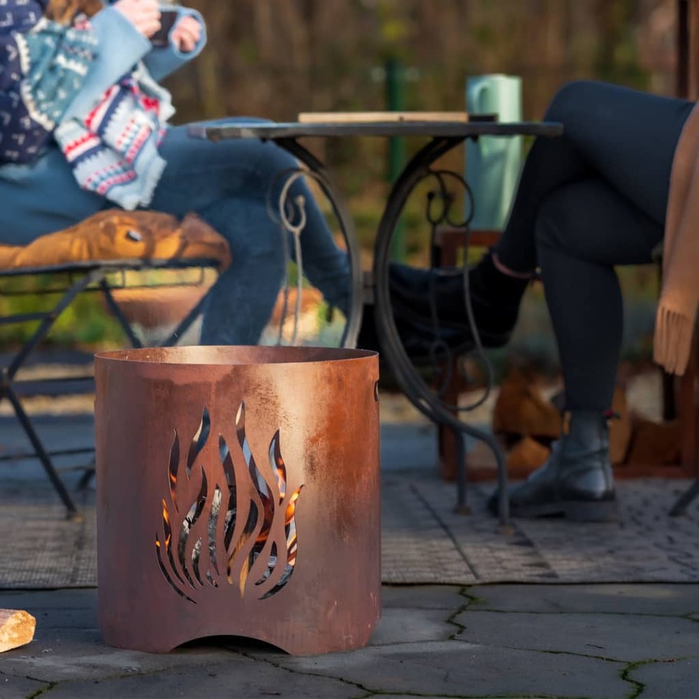 Cheminée de jardin fait à la main kiruna rouille acier