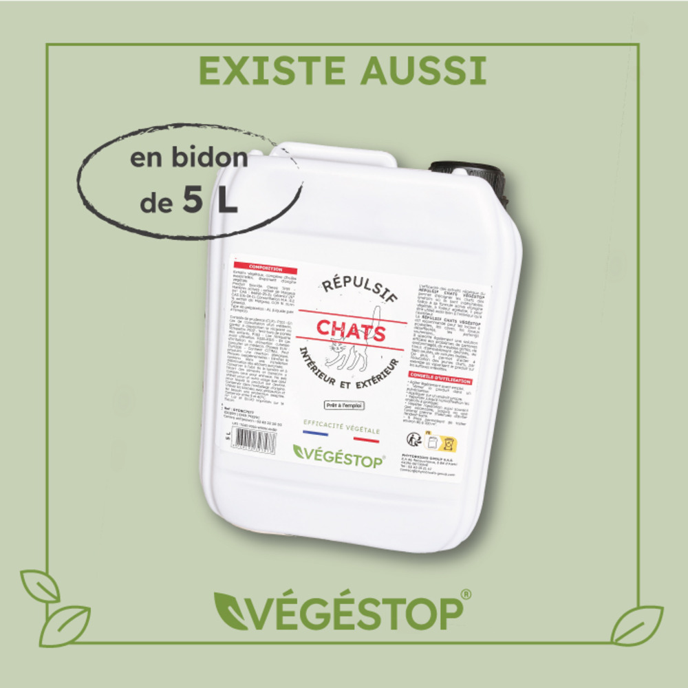 Répulsif Chats - Spécial intérieur & extérieur - 500 ml