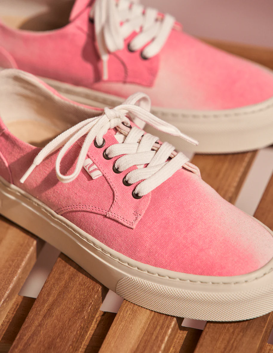 Baskets basses Alexandra - Toile tie and dye rose