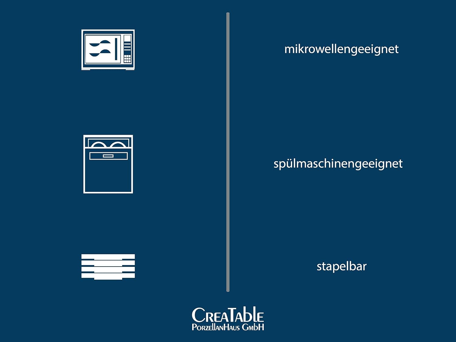 CreaTable, 13160, Serie Celebration weiss, 30-teiliges Geschirrset, Kombiservice aus Porzellan, spülmaschinen- und mikrowellengeeignet, Made in Europe