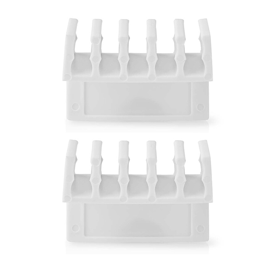 Nedis Lot de 2 Clips de câbles Click & Go - Blanc