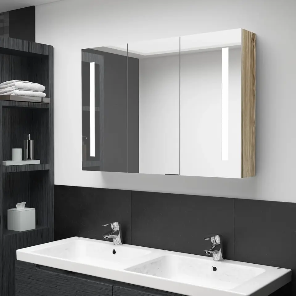 vidaXL - Badkamerkast - Grijs - MDF - 89 x 14 x 62 cm