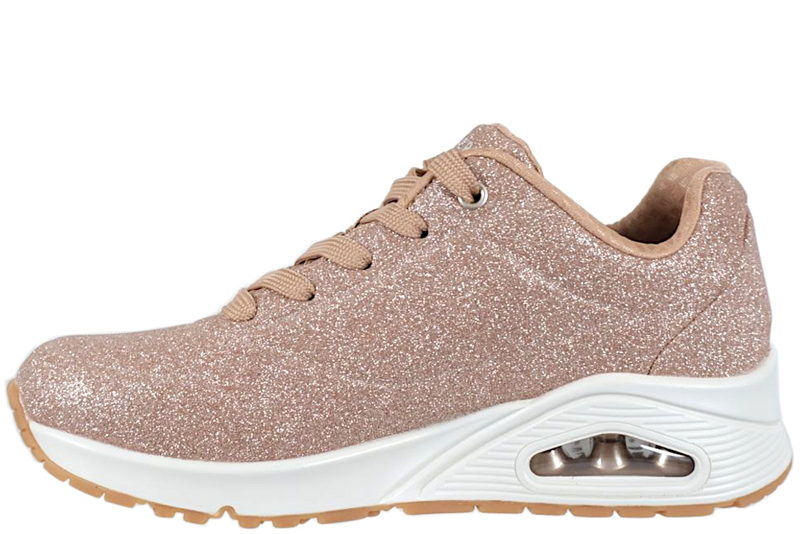 SKECHERS UNO-GLITTER BOMB ROSEGOLD SNEAKER