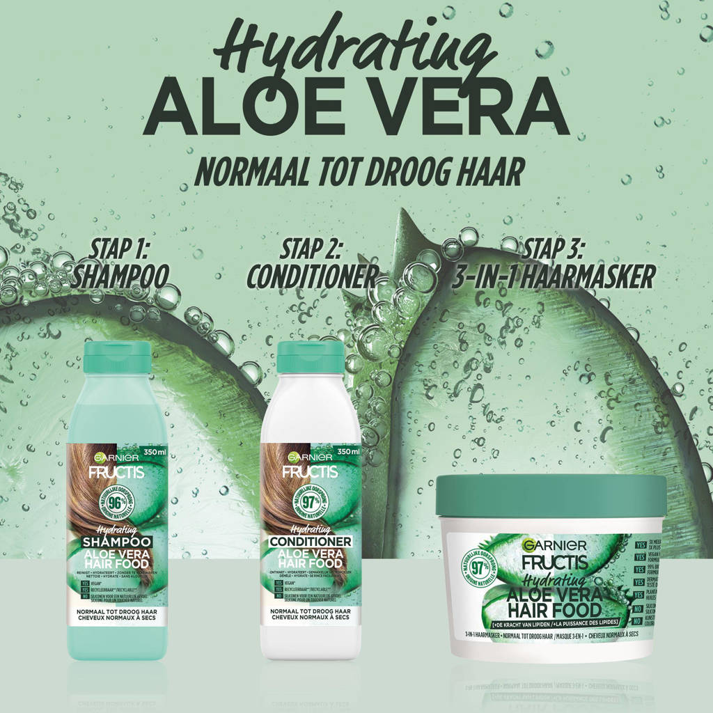 Fijn!Fructis Hair Food Aloe haarmasker - 400 ml - Normaal tot droog haar