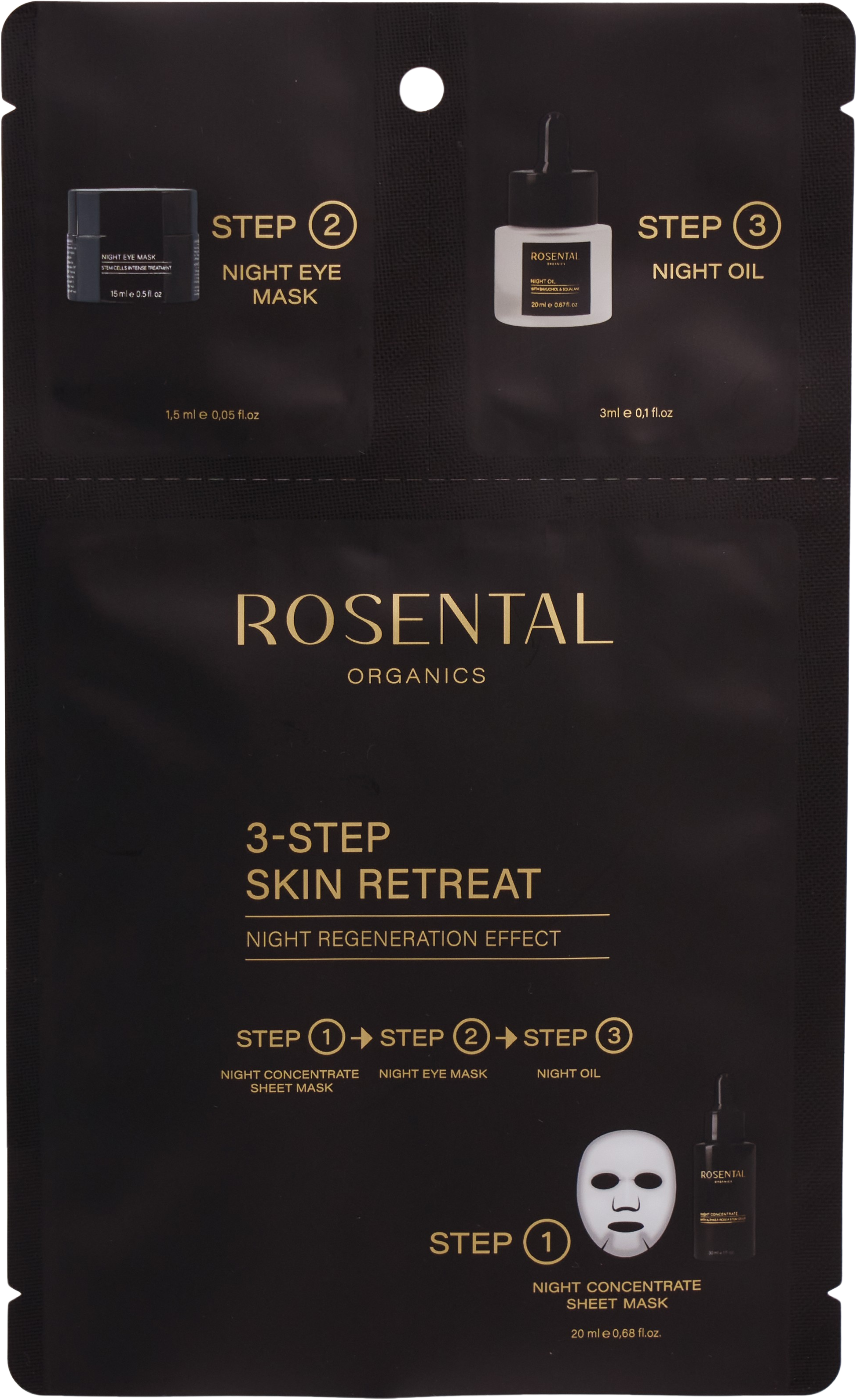 Rosental Organics  3-Step Night Skin Retreat, 24,50 ml