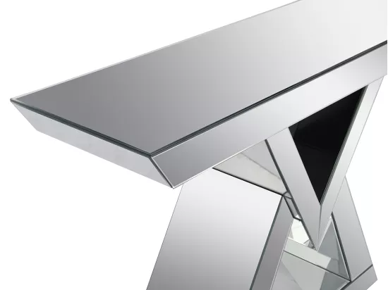 Console en MDF et miroir - Coloris : Argent - ISIDA de Pascal MORABITO