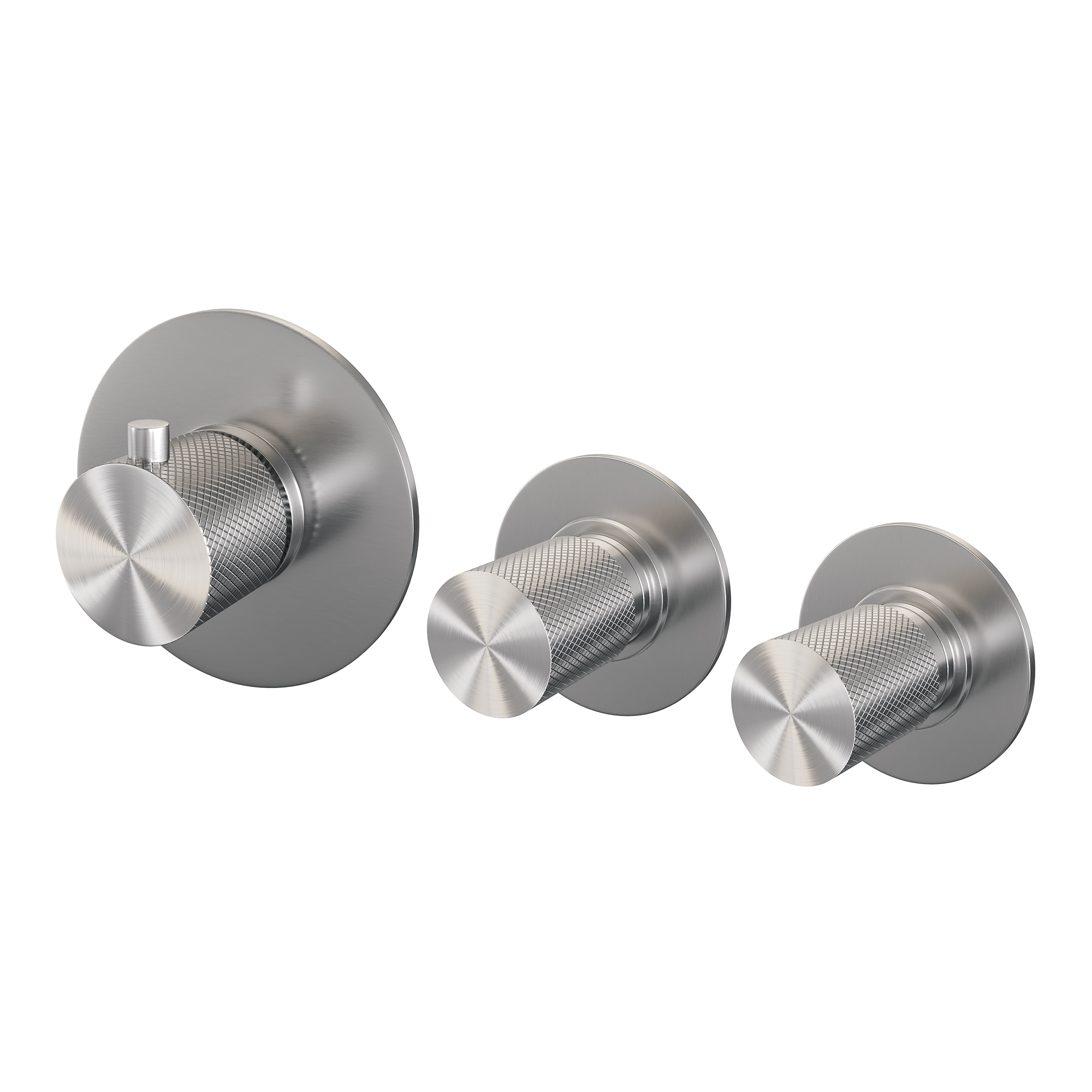 Brauer Brushed Carving inbouw badkraan met staafhanddouche RVS geborsteld PVD