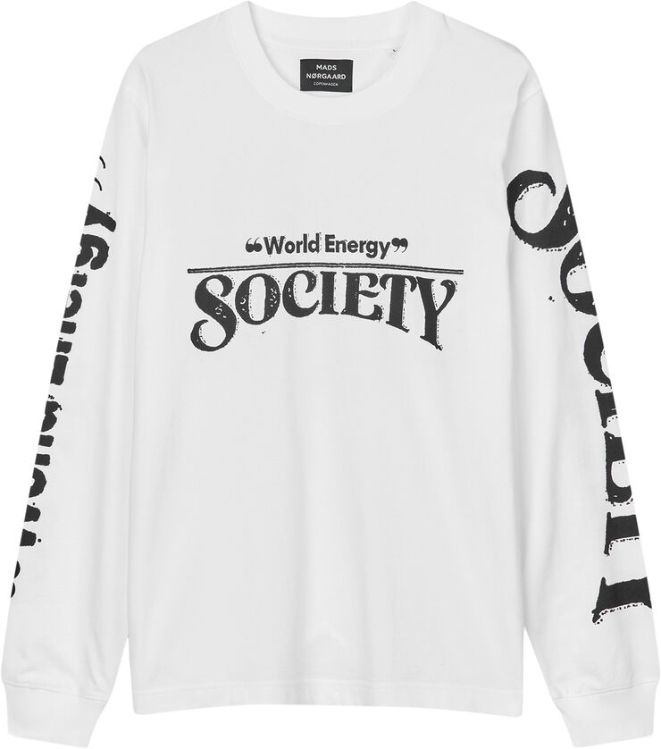 Mads Nørgaard - Copenhagen Cotton Jersey Frode World Energy Tee LS Hvid