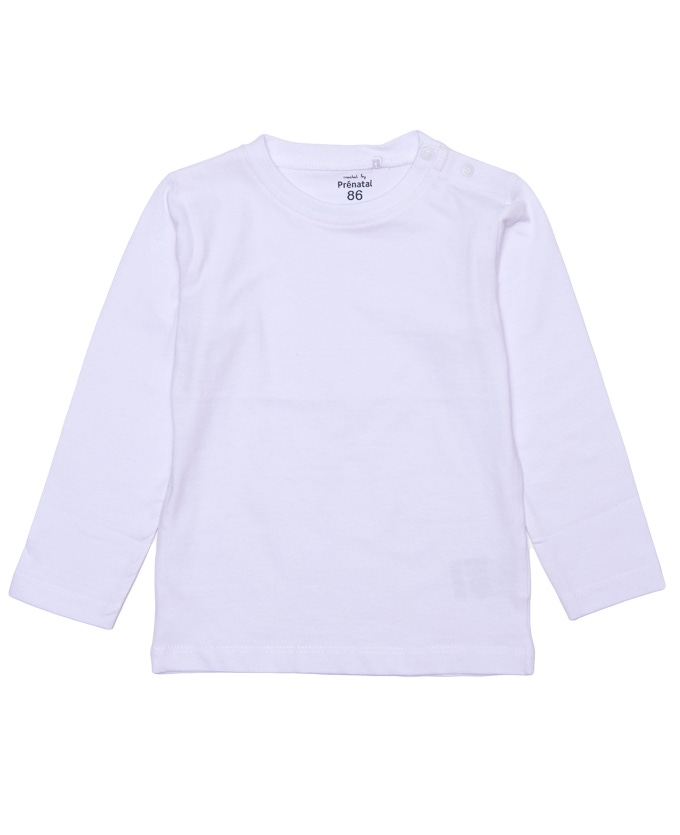 Prénatal peuter basis shirt lange mouwen effen wit