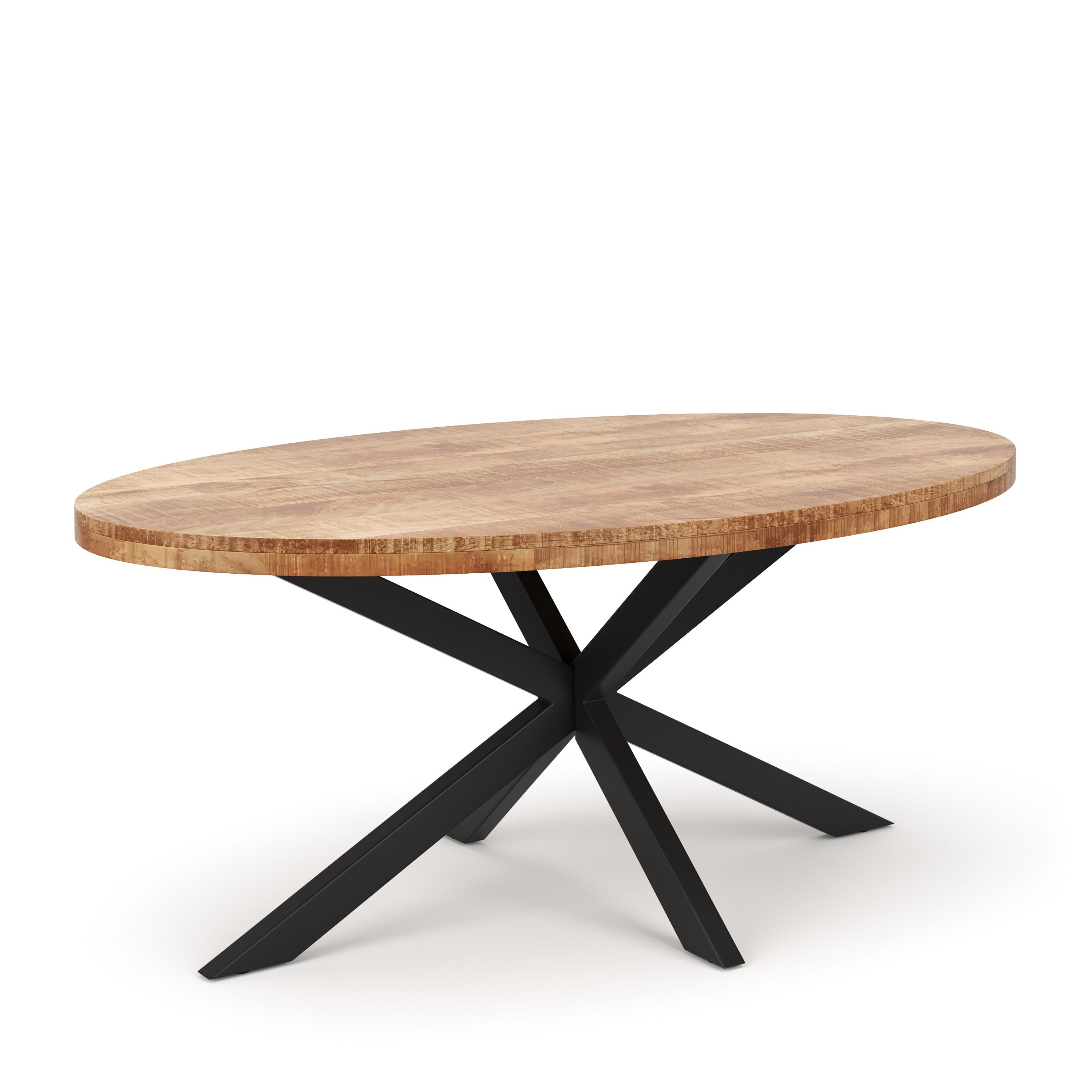 Esstisch Holz MAYLA oval 160 x 80 cm