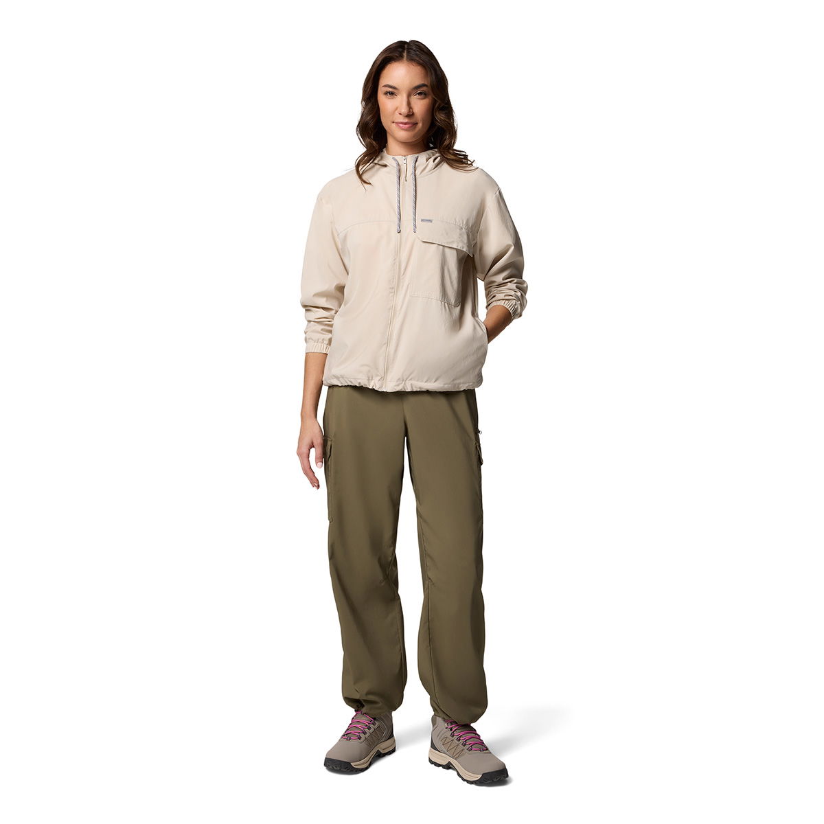 Columbia Skien Valley Hooded LS Sommer- og myggejakke, dame (Dark Stone)
