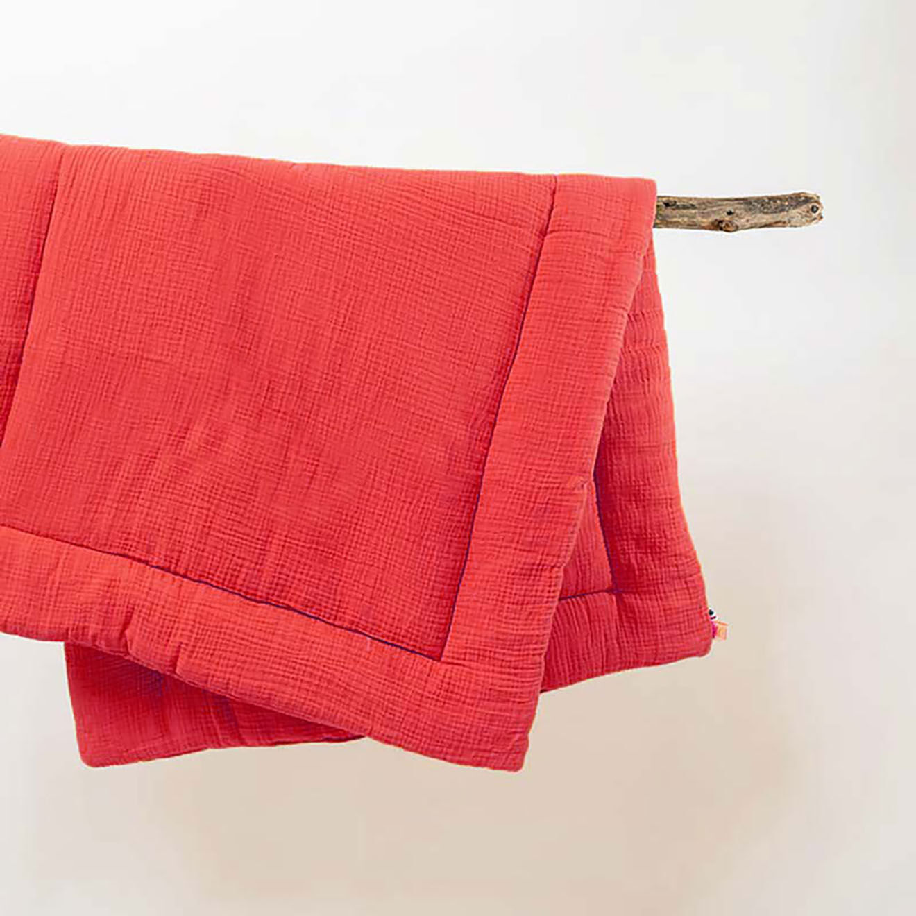 Papate Edredon en Coton Bio fraise - 70x120 cm
