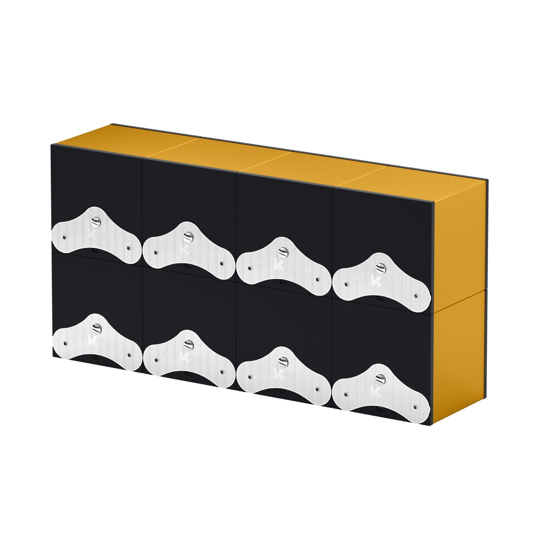 SwissKubik Masterbox Vergoldetes Aluminium - 8 Uhren