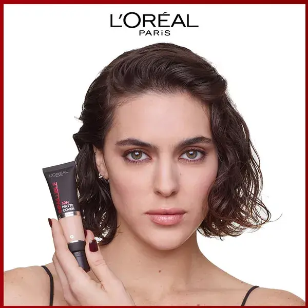 Base L'Oréal Paris Infallible 32h Matte Cover nº 155 com subtom rosado 30ml