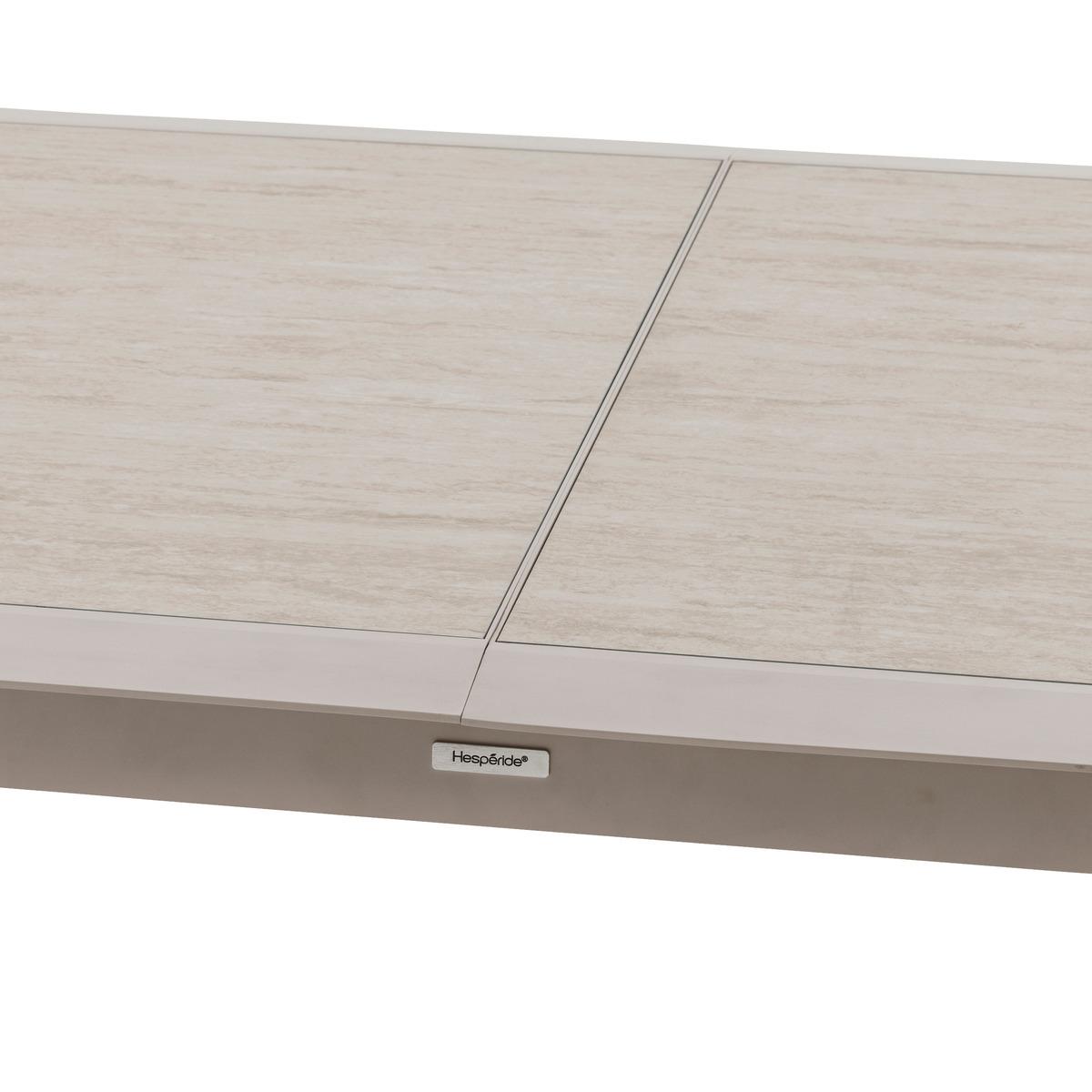TABLE ALLURE VERRE IMPRIME CERAMIQUE GREGE AVOINE 12 PLACES