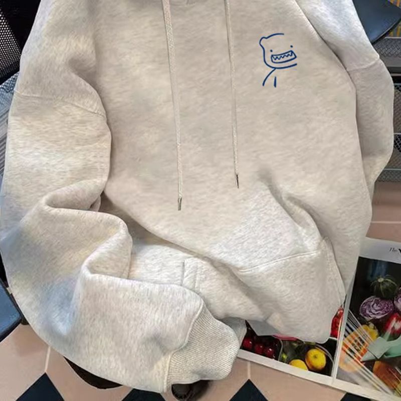 Kupyd - Oversized hoodie met monsterprint en drop-shoulderprint