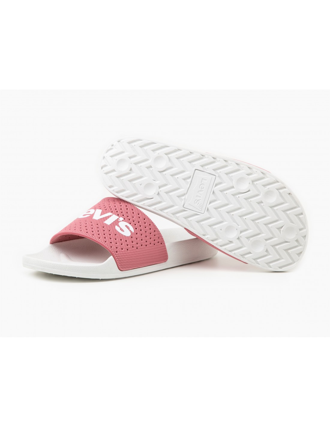 levi's Claquettes Femme June Perf s rose/blanc