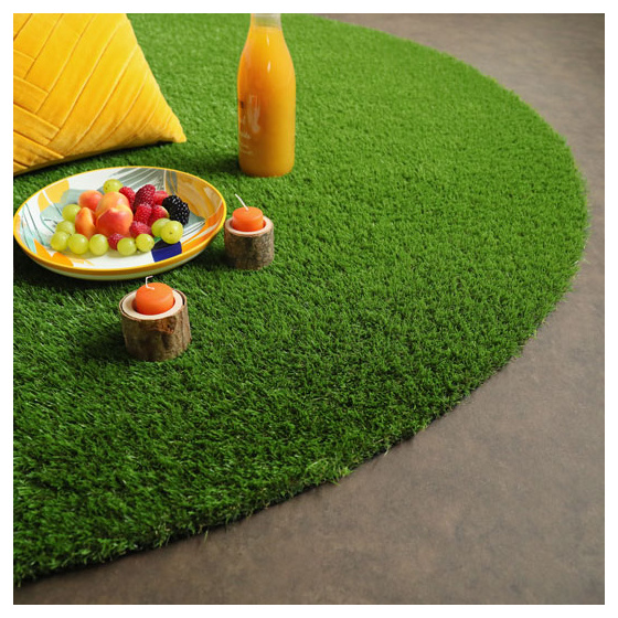 Tapis rond d'extérieur - vitalité - gazon synthétique vert - ø 150 cm