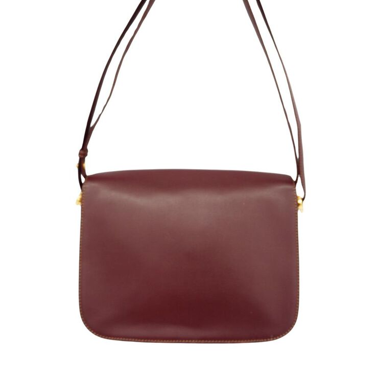 Cartier Vintage Cartier Shoulder Bag Burgundy