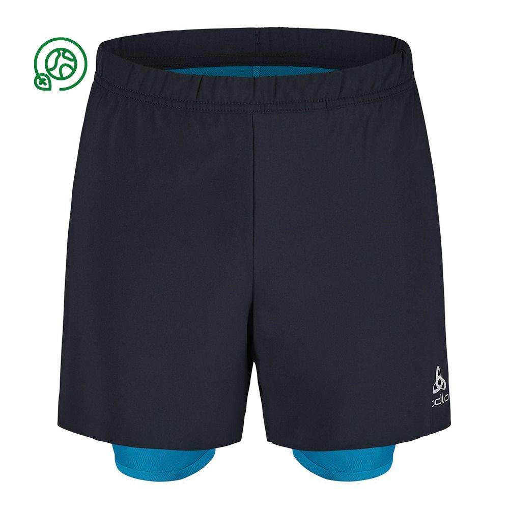 Odlo ZEROWEIGHT 5 INCH 2IN1 - Short Homme black/saxony blue