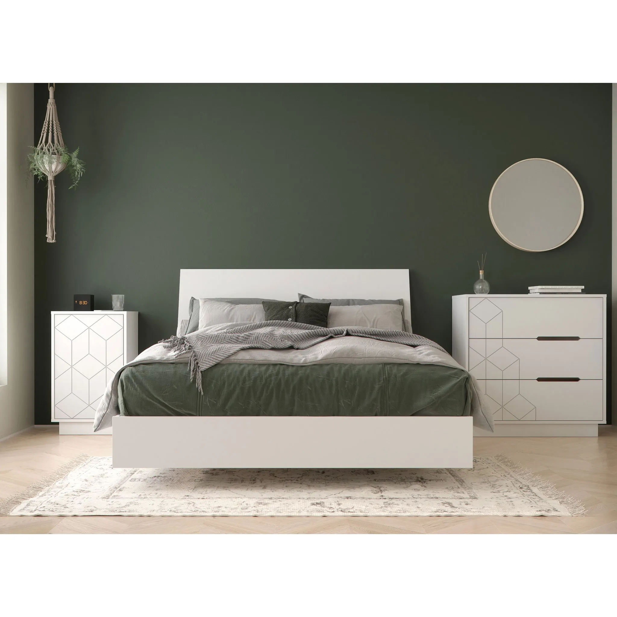 Nexera Table de Nuit - Blanc
