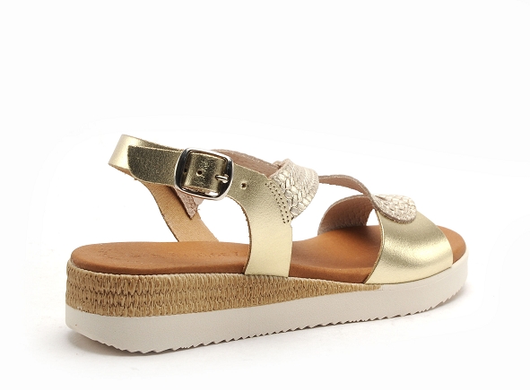 Eva frutos nu pieds plats femme 4258 or