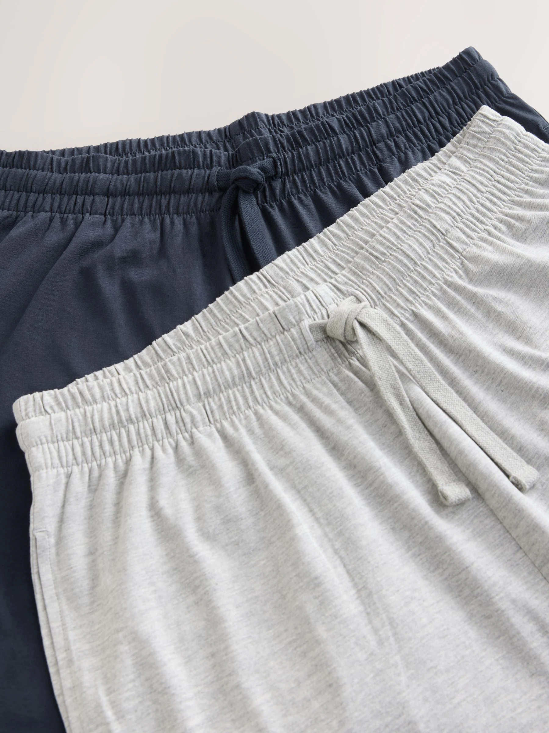 Navy Blue/Light Grey - Cuffed Pyjama Bottoms Set 2 Pack