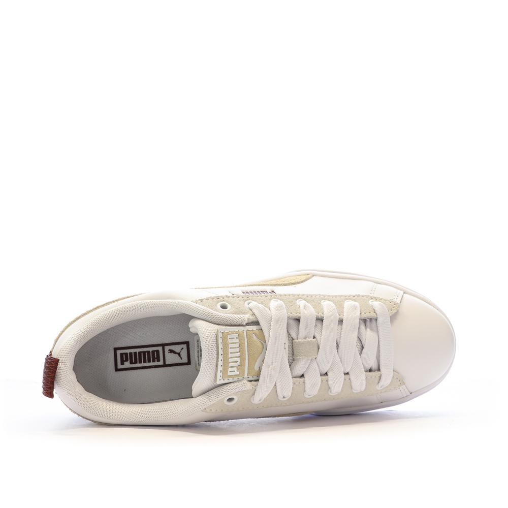 Puma Baskets Blanches/Bordeaux Femme Puma Mayze