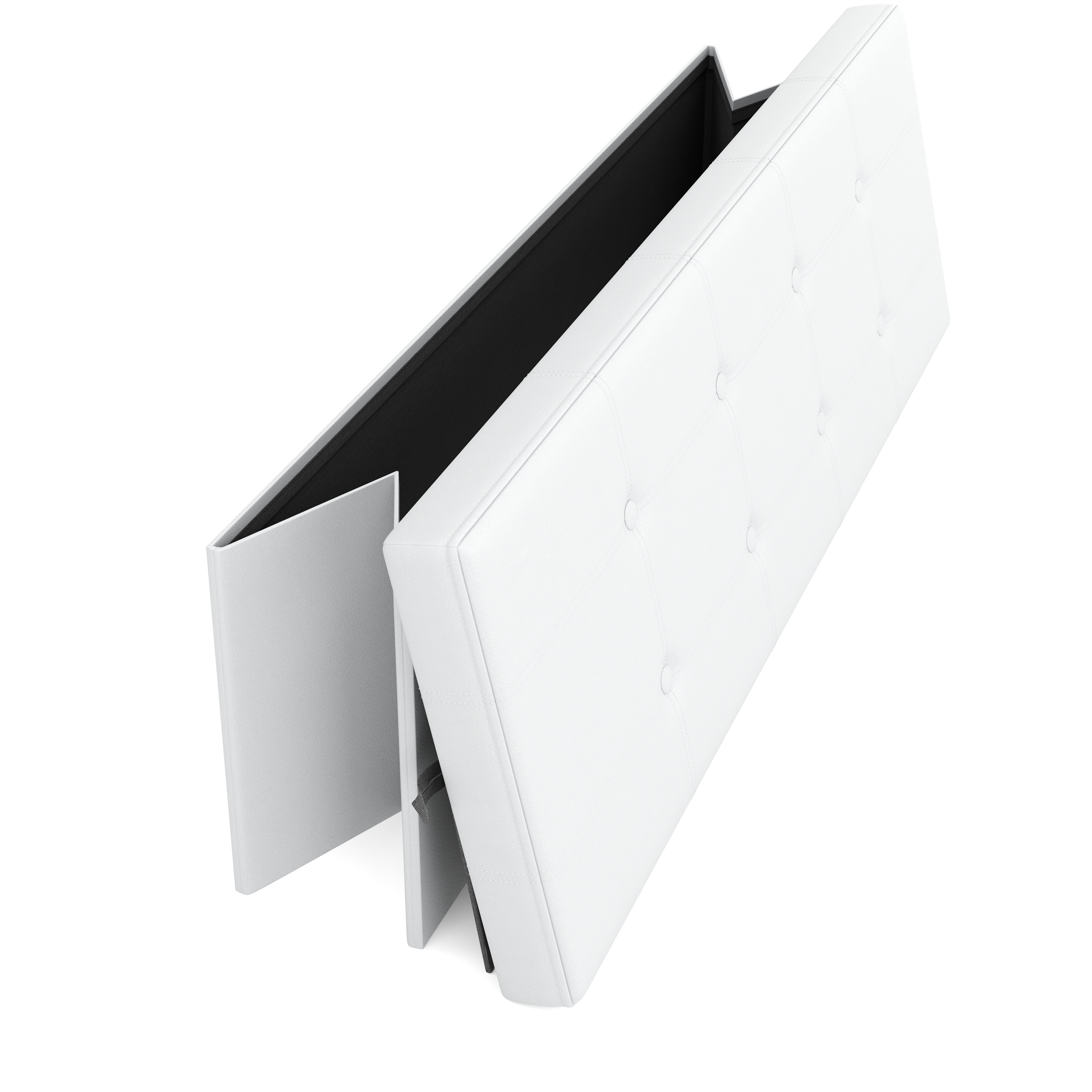 Sitzbank Leder QUINN 110 cm weiss