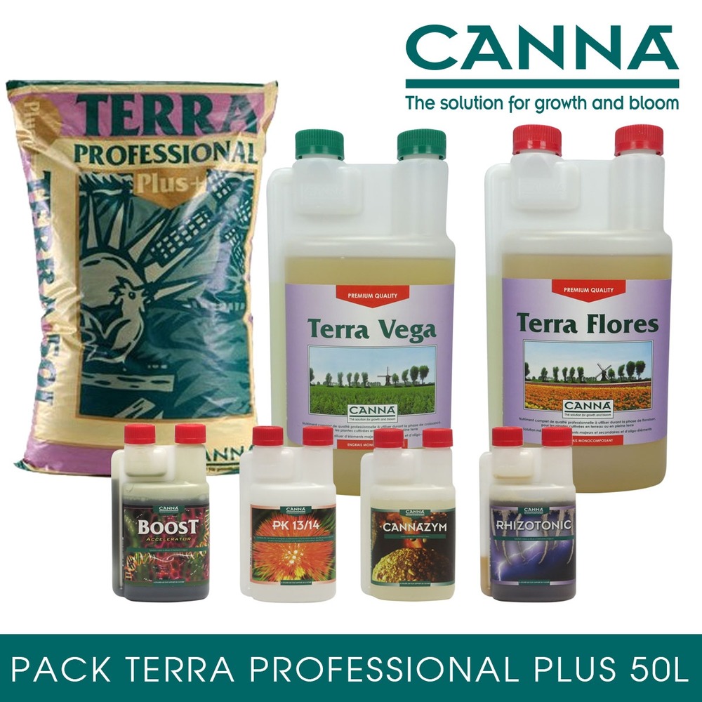 Pack terra professional plus 50 litres + engrais et boosters