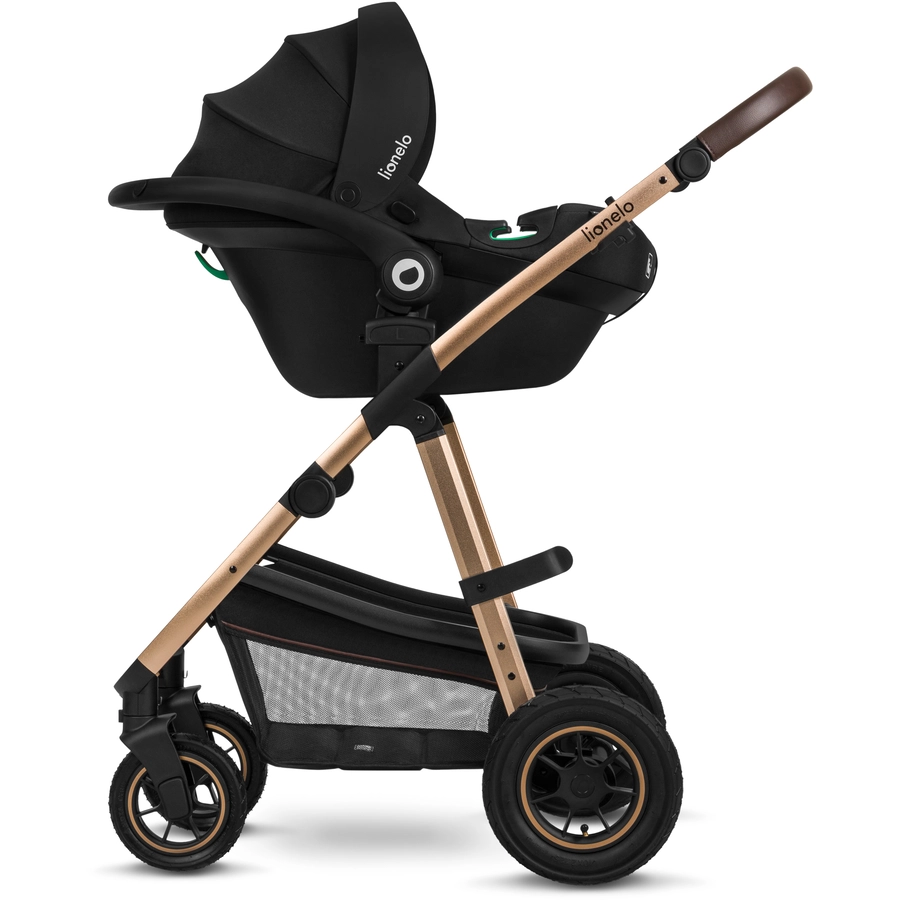 lionelo Kombikinderwagen Amber 3 in 1 Black Onyx