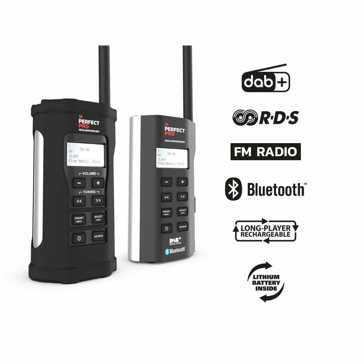 Perfectpro SW3 SOLOWORKER Bouwradio Bluetooth DAB  FM