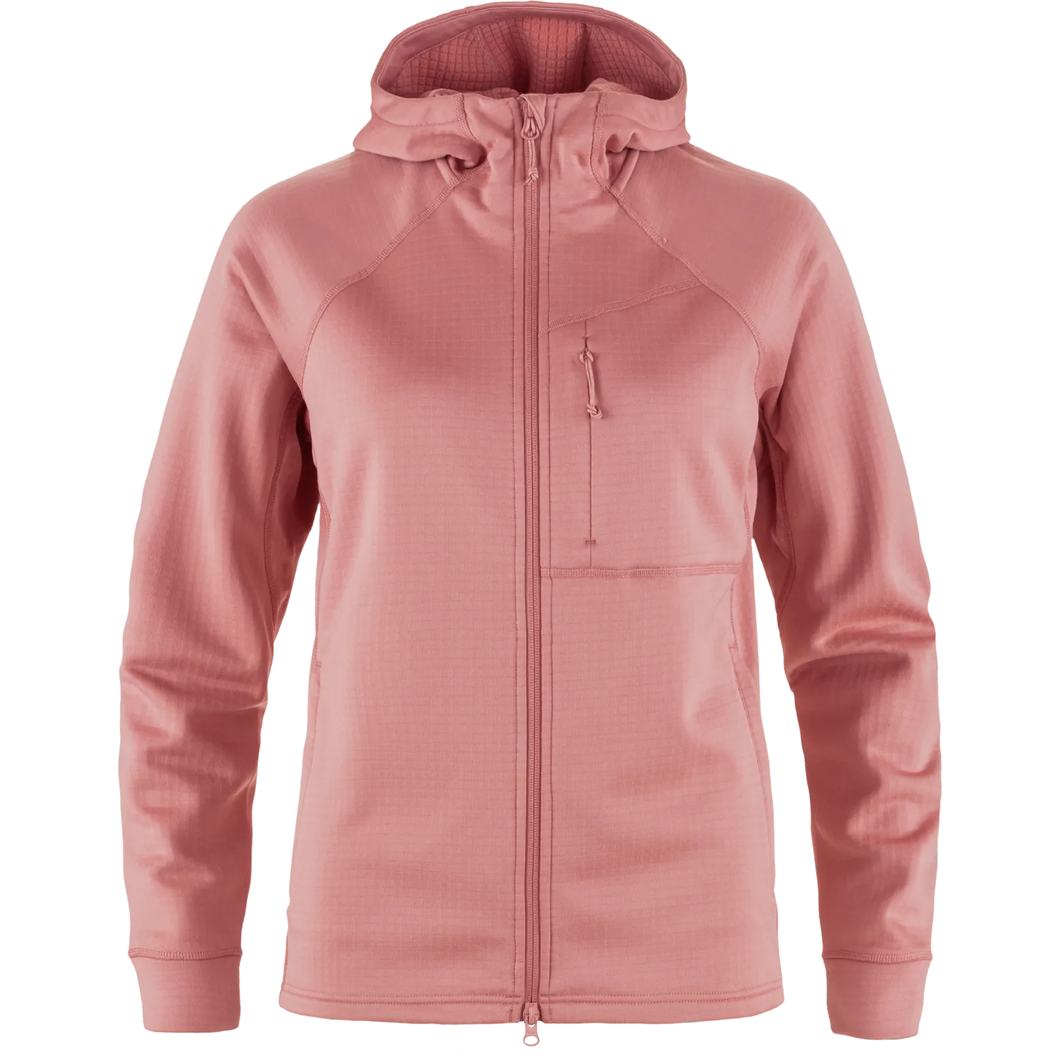 Fjällräven Women's Abisko Grid Fleece Hoodie Dusty Rose