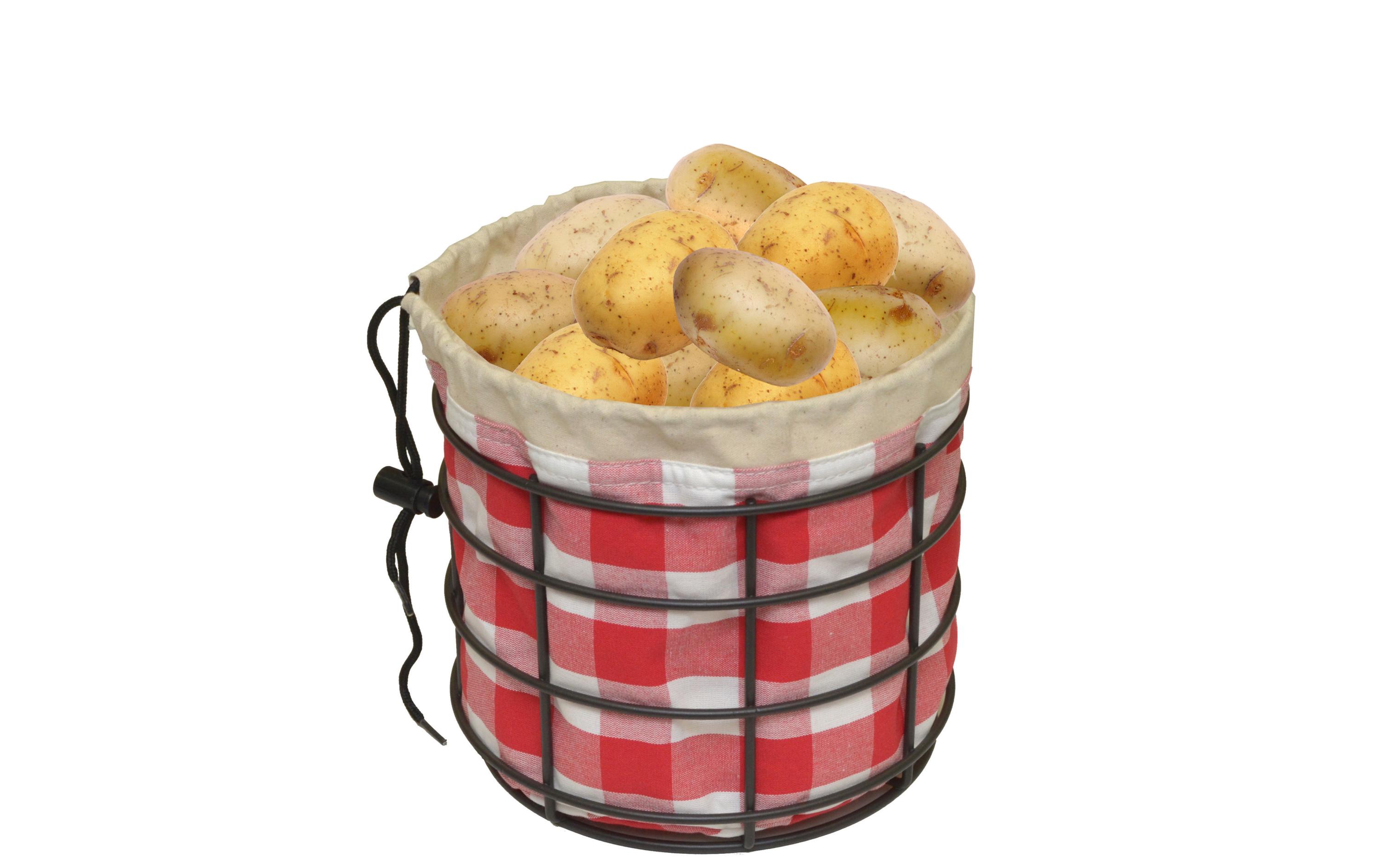 Kartoffelkorb Vichy mit Untergestell Rot/Schwarz/WeissSo halten Sie Ihre Kartoffeln warm