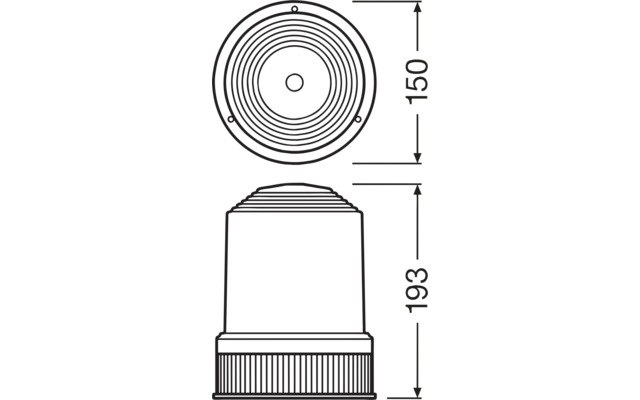 Osram Rundumkennleuchte LIGHTsignal HAL 3 bolt fix