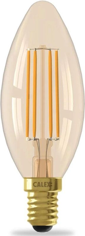 Calex - Smart Filament LED Lamp - E14 - Warm Wit Licht - Goud - 4.9W
